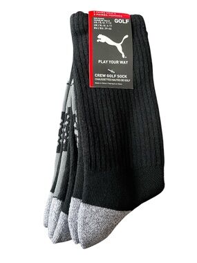 Puma - Men’s Crew Golf 3 Pack Socks